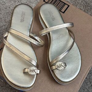 Michael Kors Metallic Gold Sandals